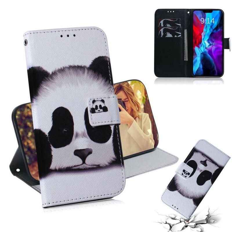 Lederhüllen Iphone 13 Handyhülle Pandagesicht