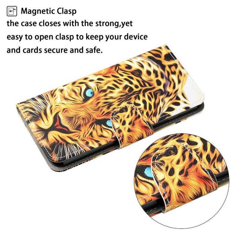 Lederhüllen Iphone 13 Tiger Mit Lanyard