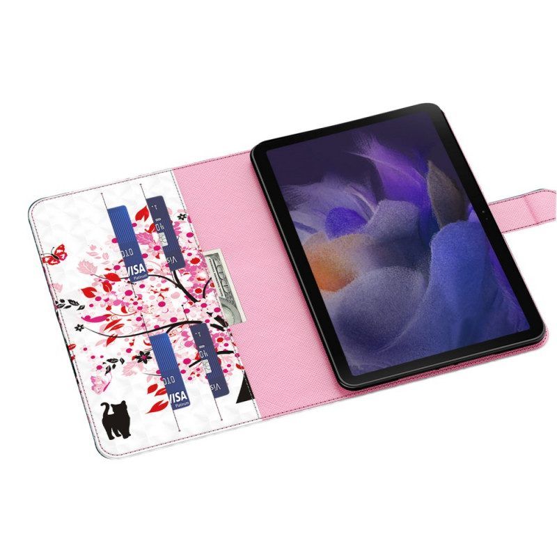 Flip Case Für Samsung Galaxy Tab A8 (2021) Baum Und Katze