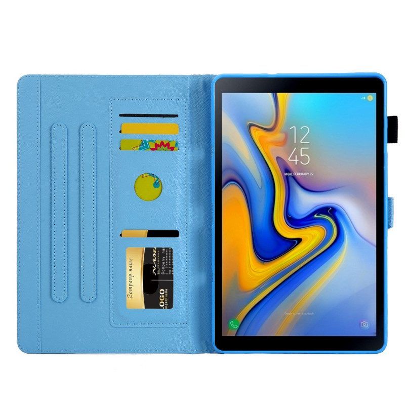 Flip Case Für Samsung Galaxy Tab A8 (2021) Blumendesign