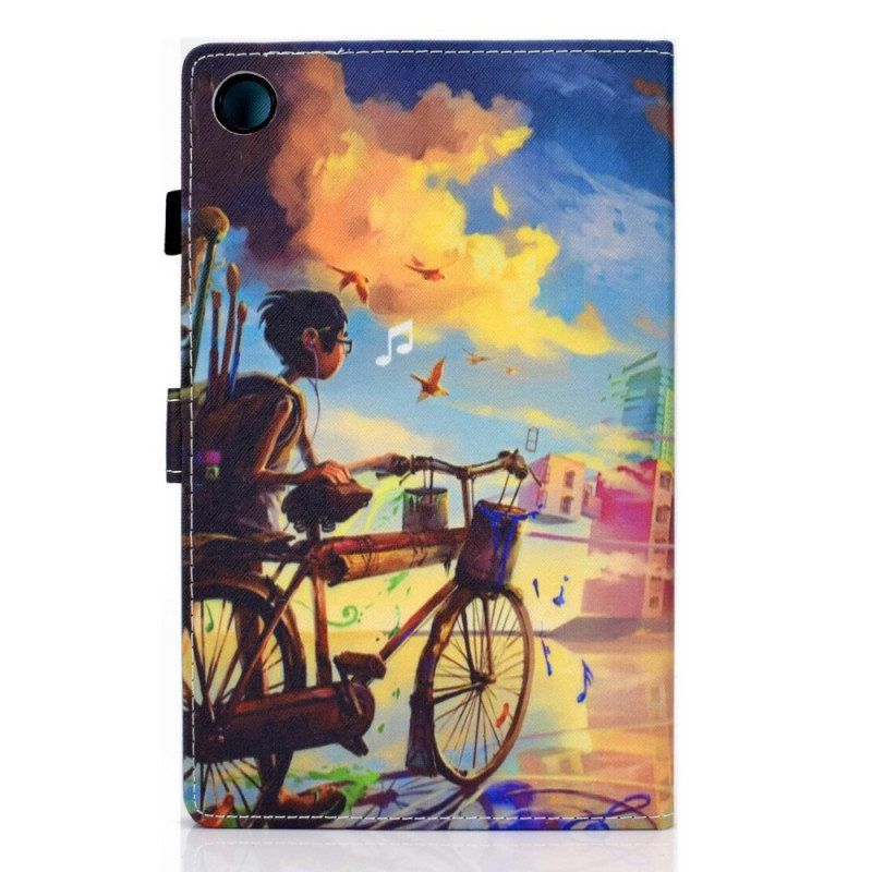 Flip Case Für Samsung Galaxy Tab A8 (2021) Fahrradkunst