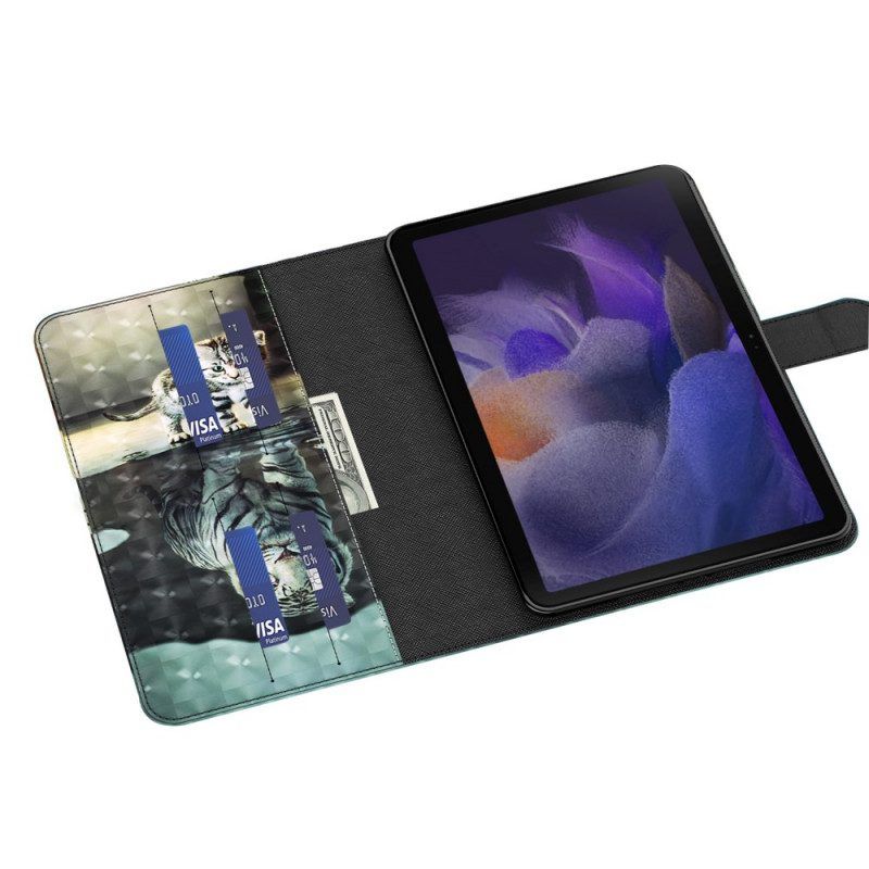 Flip Case Für Samsung Galaxy Tab A8 (2021) Lichtpunkt Cat's Dream