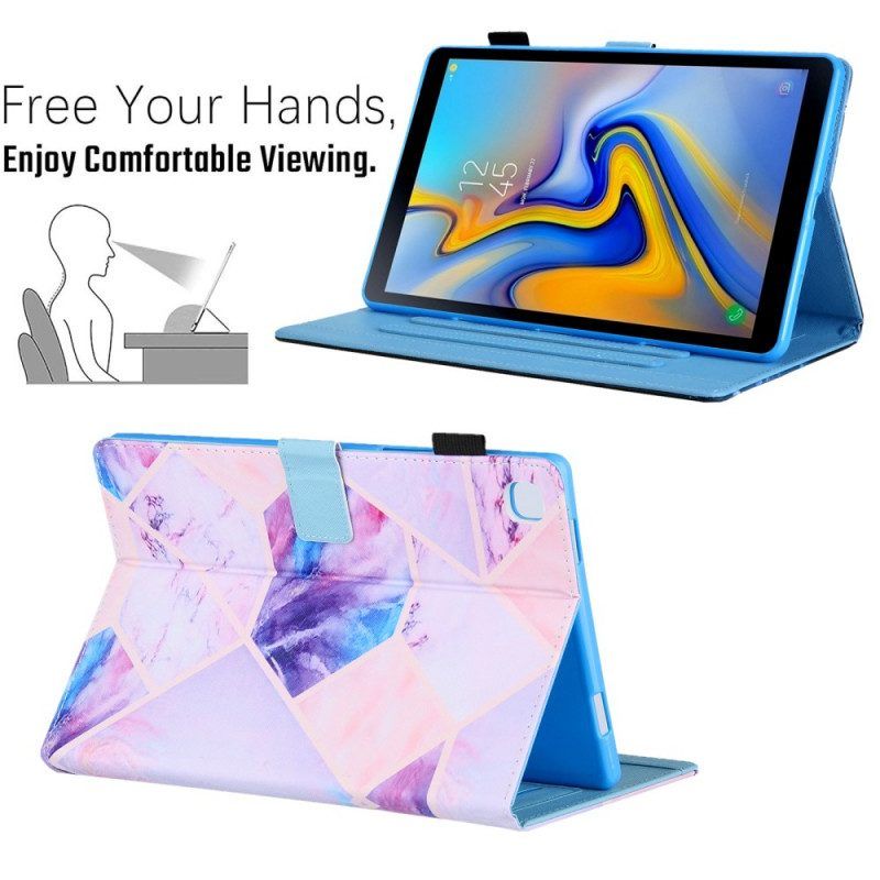 Flip Case Für Samsung Galaxy Tab A8 (2021) Marmor-geometrie-design