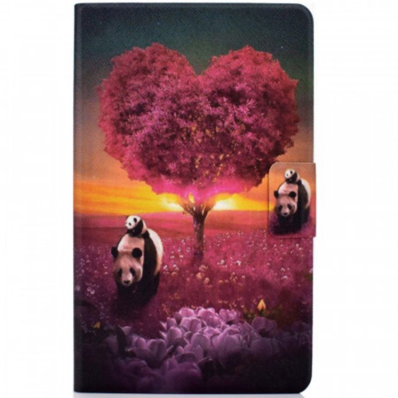 Flip Case Für Samsung Galaxy Tab A8 (2021) Panda-herz