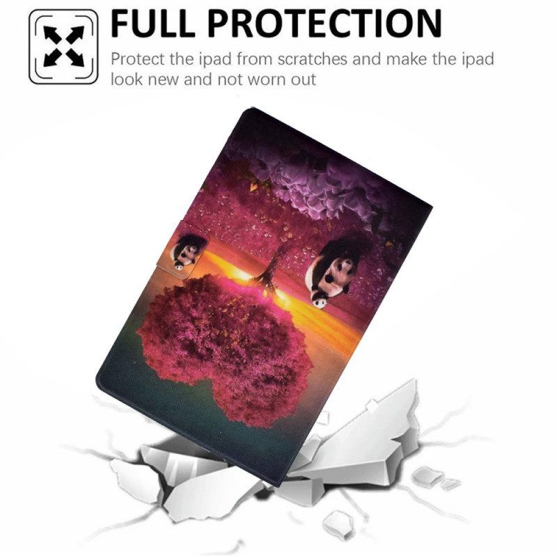 Flip Case Für Samsung Galaxy Tab A8 (2021) Panda-herz
