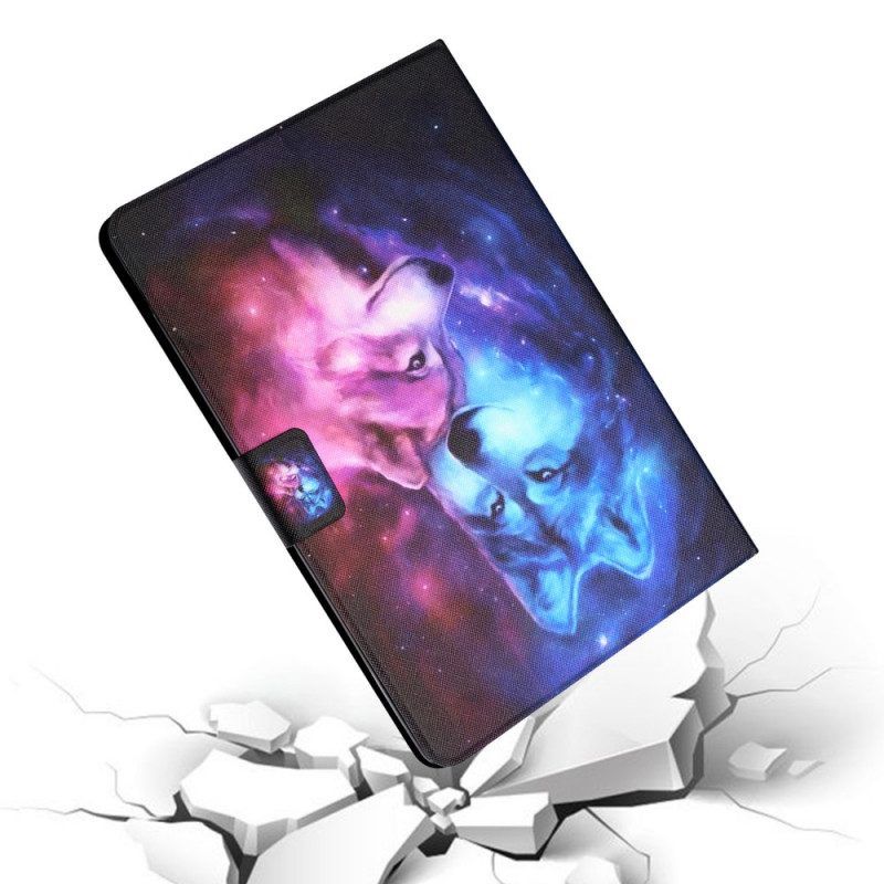 Lederhüllen Für Samsung Galaxy Tab A8 (2021) Ein Paar Wölfe
