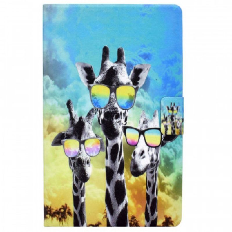Lederhüllen Für Samsung Galaxy Tab A8 (2021) Funky Giraffen