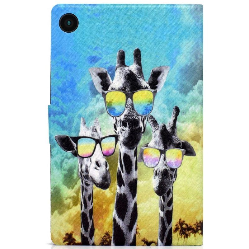 Lederhüllen Für Samsung Galaxy Tab A8 (2021) Funky Giraffen