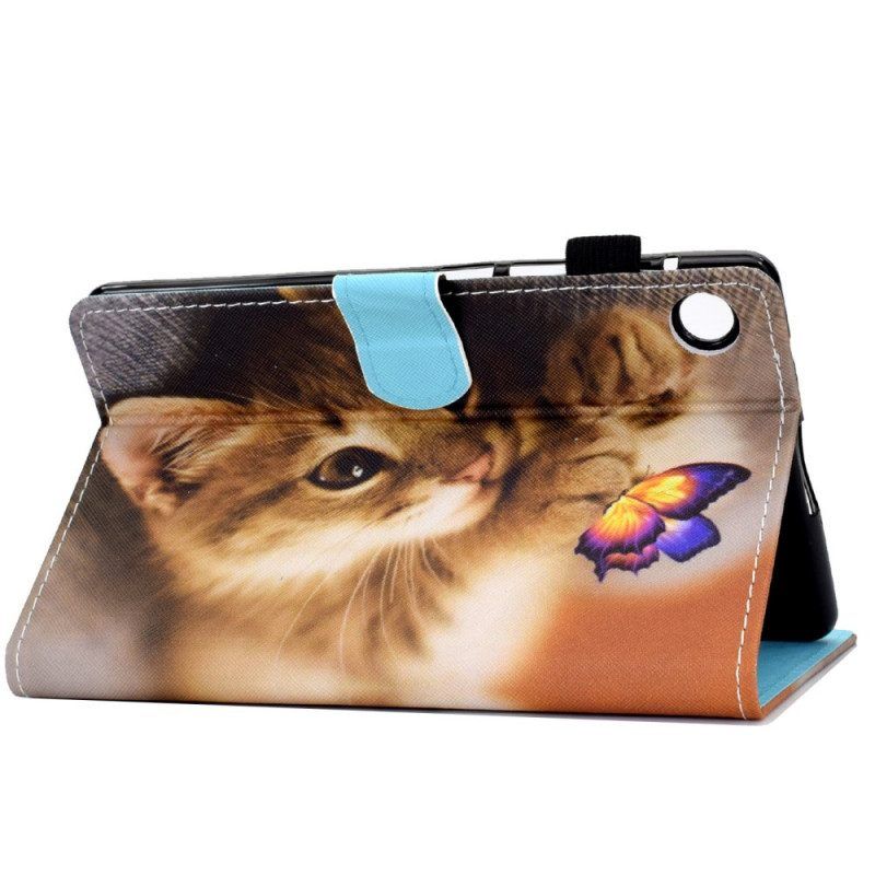 Lederhüllen Für Samsung Galaxy Tab A8 (2021) Mein Kätzchen Und Mein Schmetterling