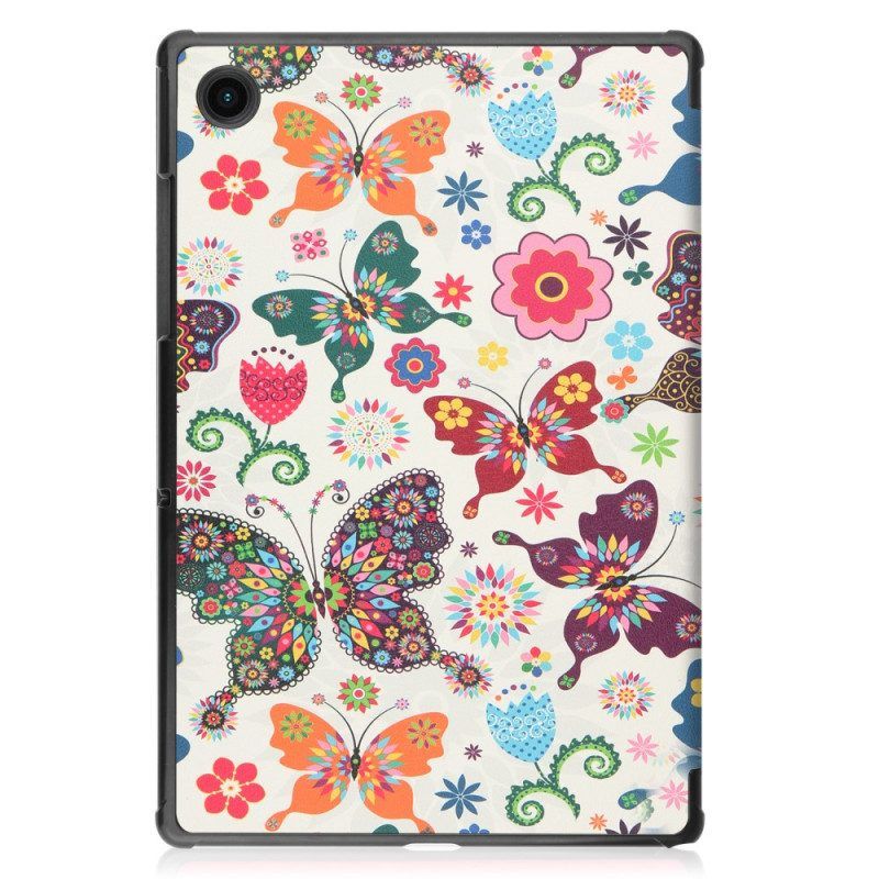 Schutzhülle Für Samsung Galaxy Tab A8 (2021) Verbesserte Schmetterlinge Und Blumen