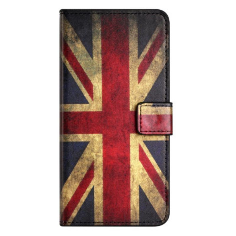 Flip Case Für iPhone 15 Plus Englische Vintage-flagge
