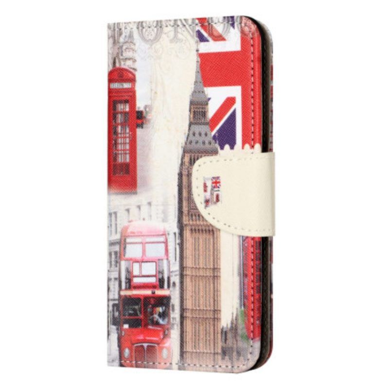 Flip Case Für iPhone 15 Plus Londoner Leben