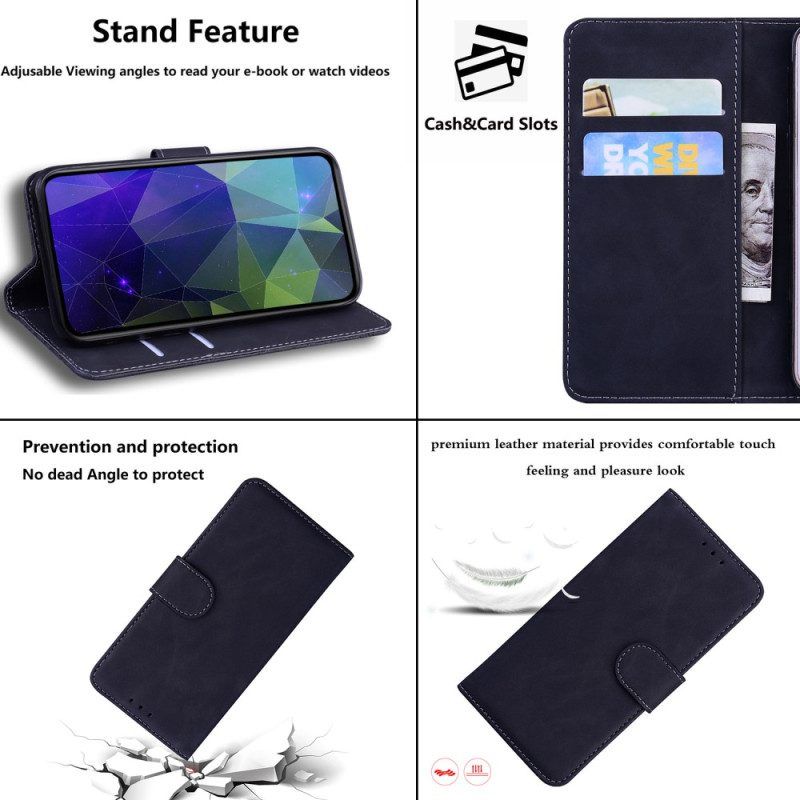 Flip Case Für iPhone 15 Plus Stil Aus Weichem Leder