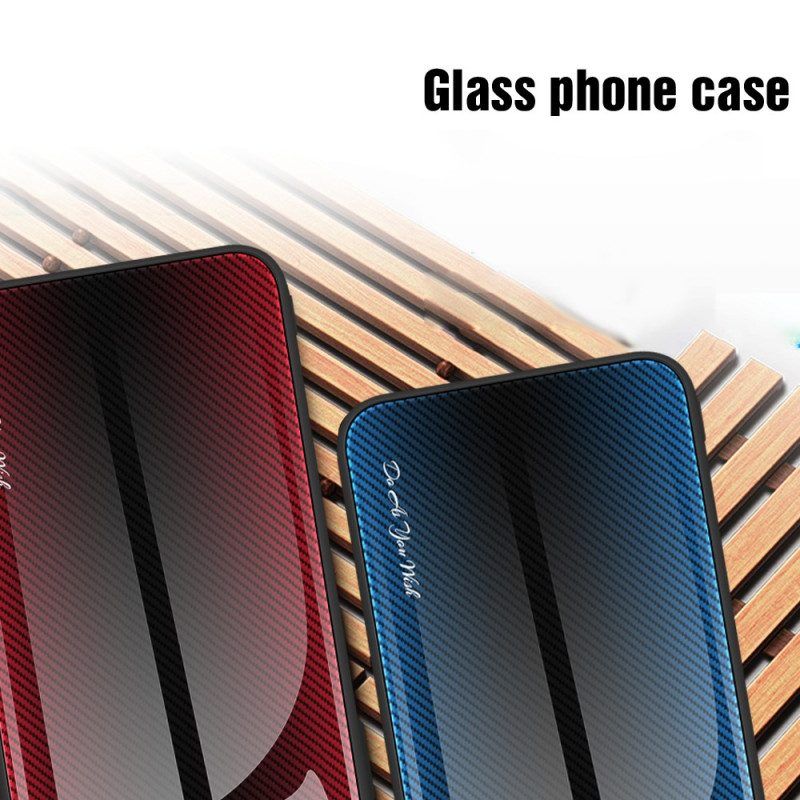 Handyhülle Für iPhone 15 Plus Gehärtetes Kohlefaserglas