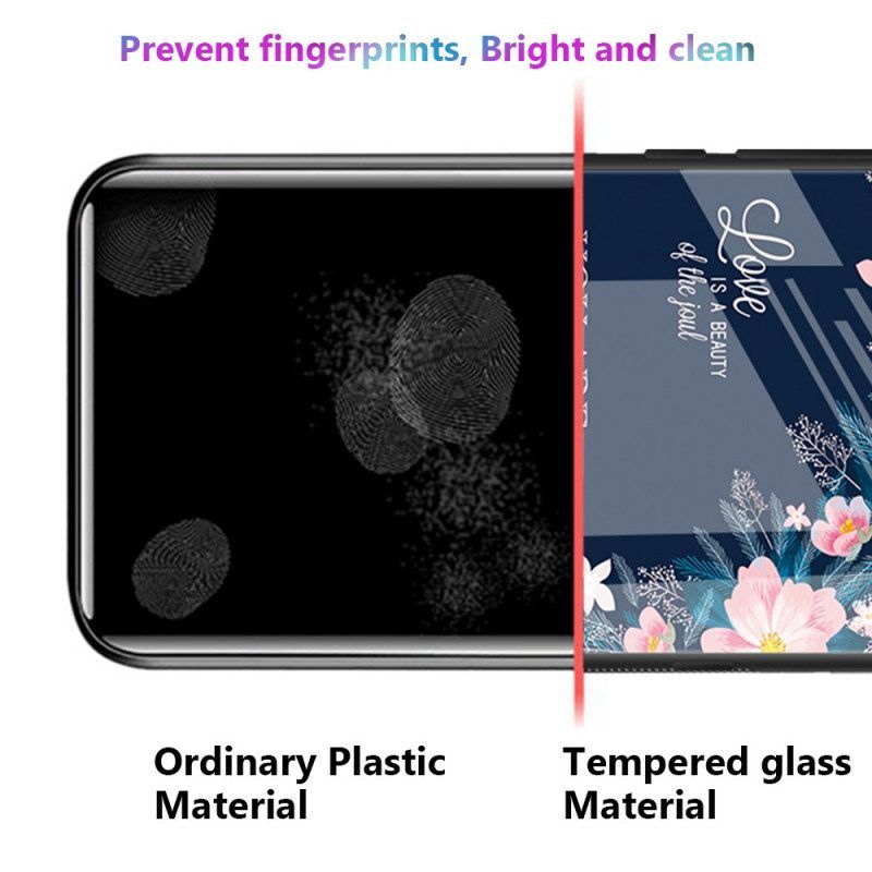 Handyhülle Für iPhone 15 Plus Herz Aus Gehärtetem Glas