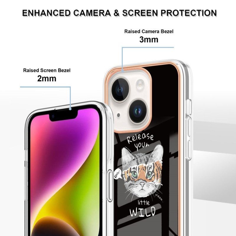 Handyhülle Für iPhone 15 Plus Katze / Tiger