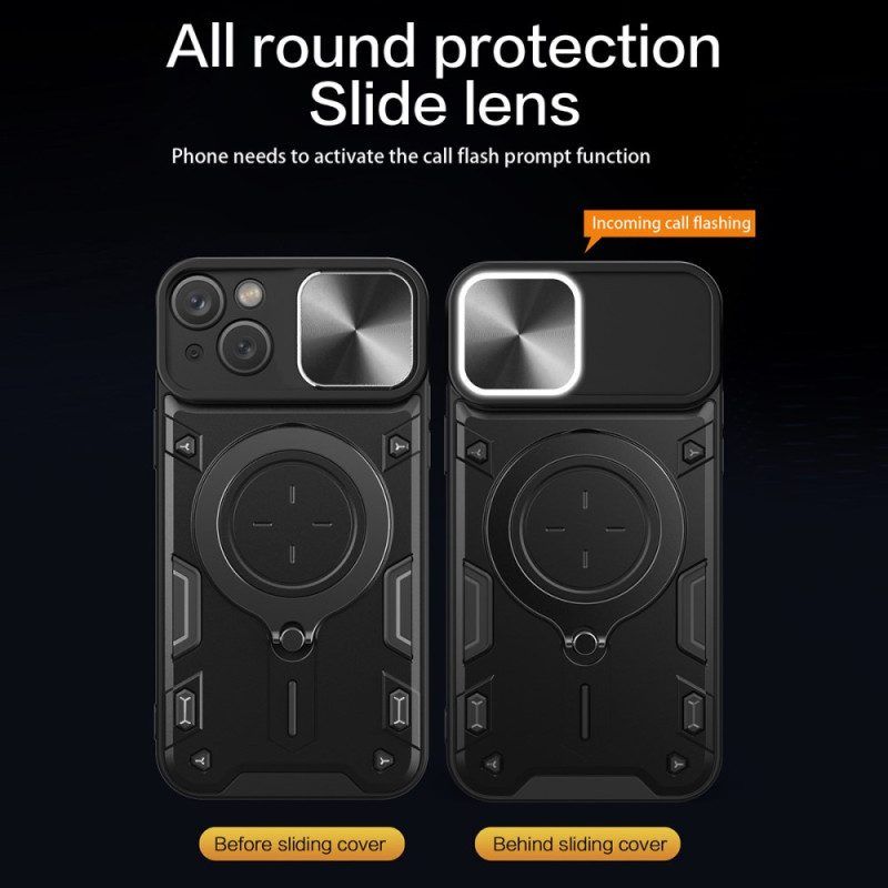 Handyhülle Für iPhone 15 Plus Stützring Und Verschluss Für Kamera