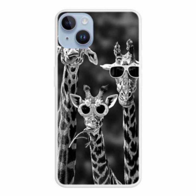 Hülle Für iPhone 15 Plus Giraffen Inkognito