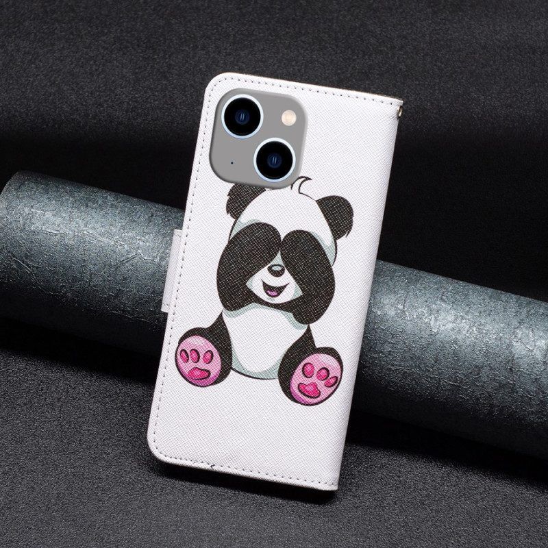 Lederhüllen Für iPhone 15 Plus Panda