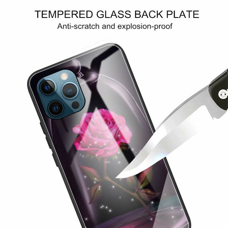 Hülle Für Iphone 13 Pro Max Gehärtetes Glas In Magic Pink