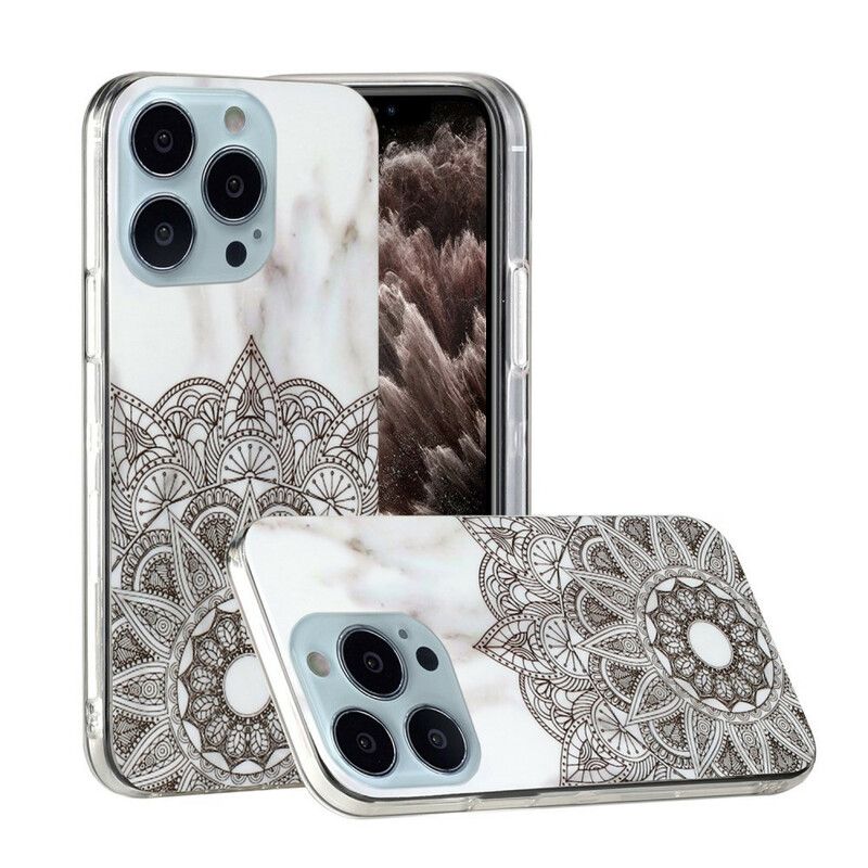 Hülle Für Iphone 13 Pro Max Marmoriertes Mandala