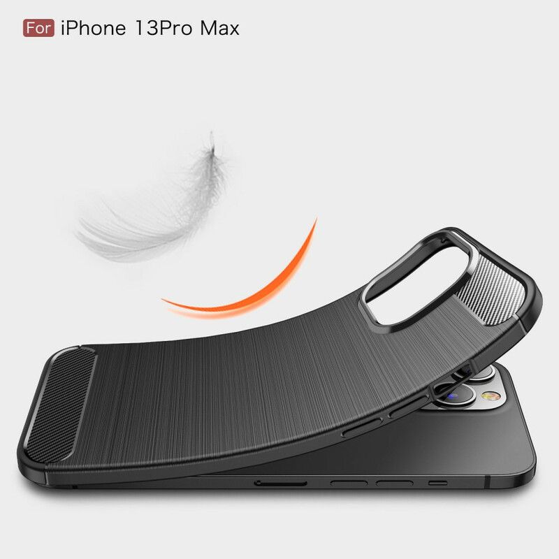 Hülle Iphone 13 Pro Max Gebürstete Kohlefaser