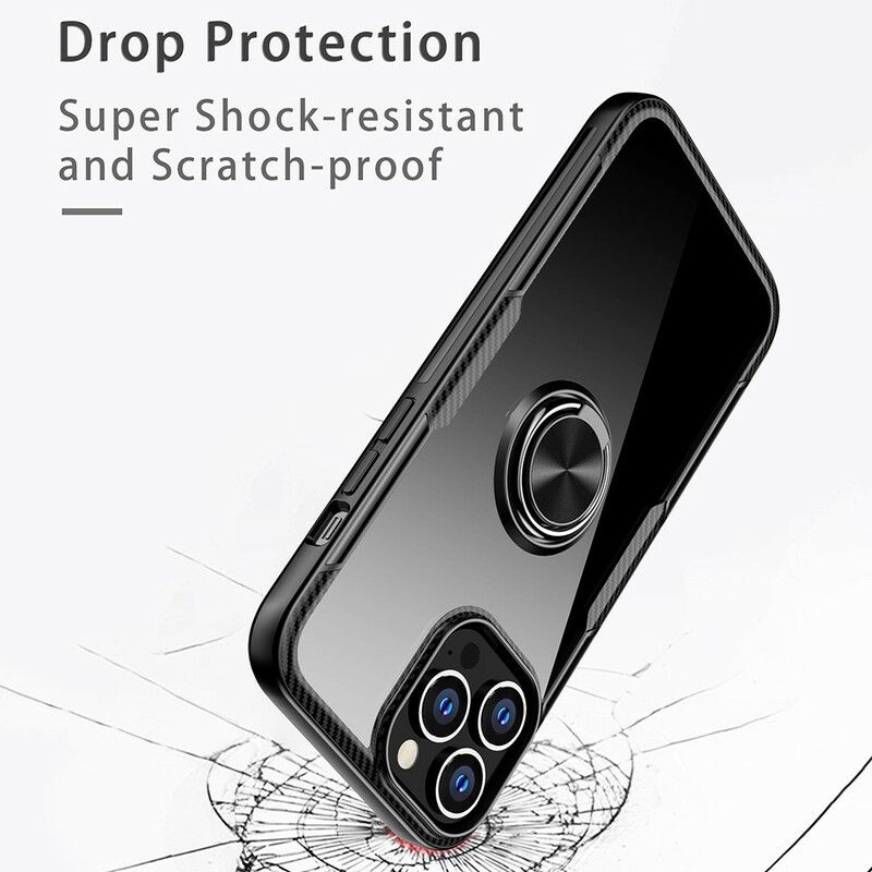 Hülle Iphone 13 Pro Max Handyhülle Kohlefaser-metallring