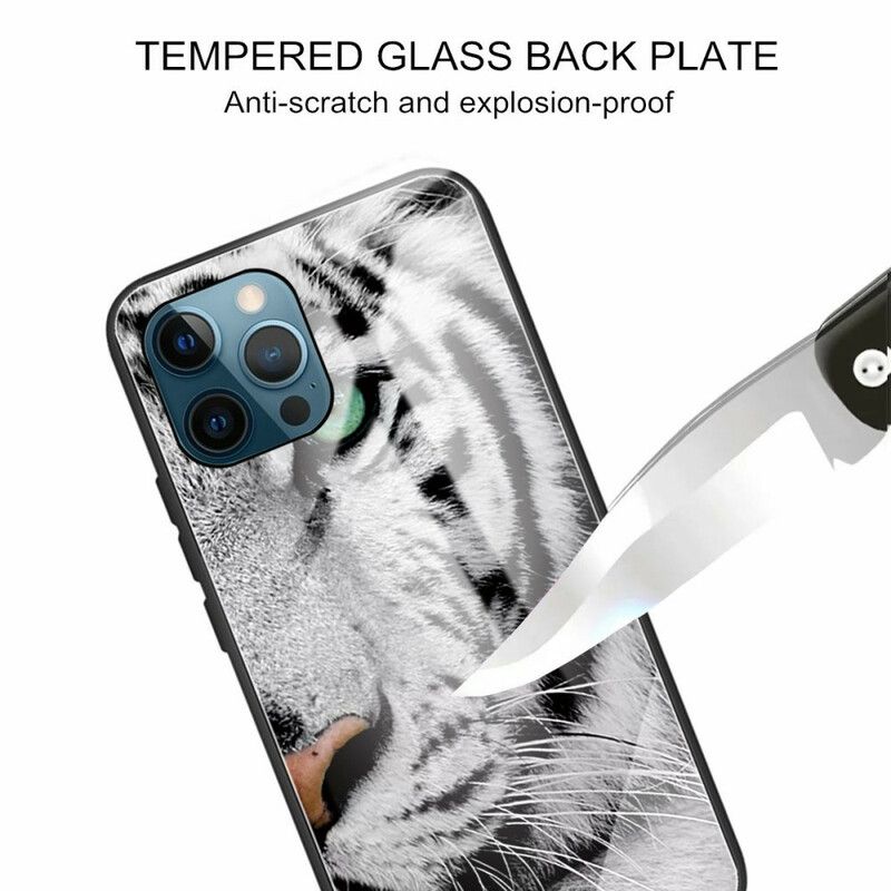 Hülle Iphone 13 Pro Max Tiger Aus Gehärtetem Glas