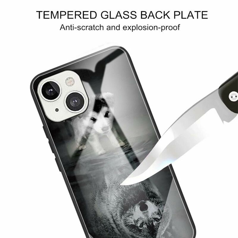 Hülle Iphone 13 Pro Max Welpentraum Gehärtetes Glas