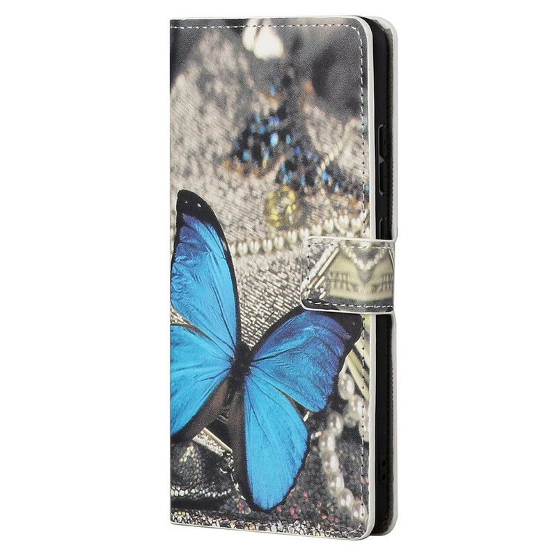 Lederhüllen Für Iphone 13 Pro Max Blauer Schmetterling