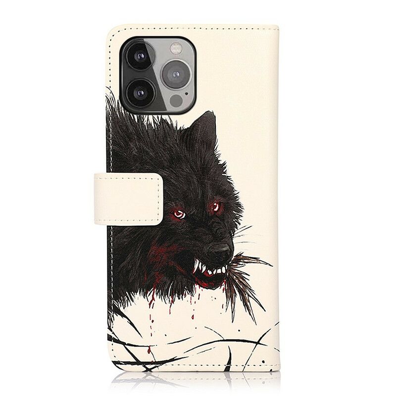 Lederhüllen Für Iphone 13 Pro Max Hungriger Wolf