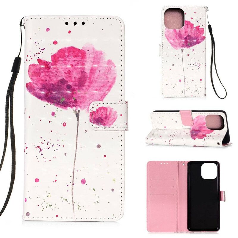 Lederhüllen Für Iphone 13 Pro Max Mohn Aquarell