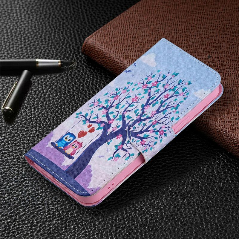 Lederhüllen Iphone 13 Pro Max Eulen Auf Der Schaukel