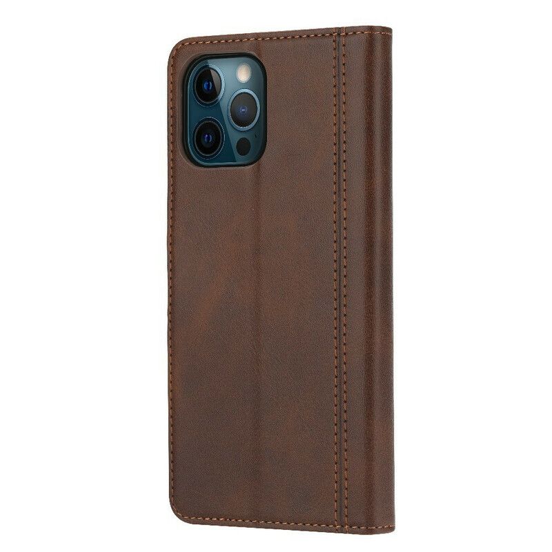 Lederhüllen Iphone 13 Pro Max Handyhülle Kartenhalter Und Trageriemen Vorne In Lederoptik