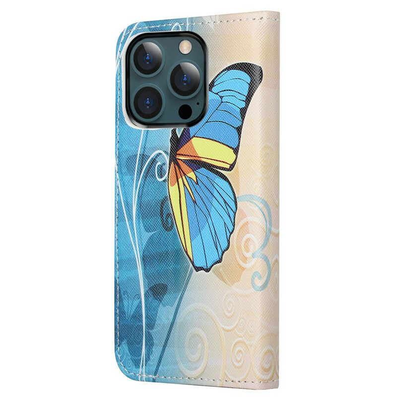 Lederhüllen Iphone 13 Pro Max Handyhülle Schmetterlinge
