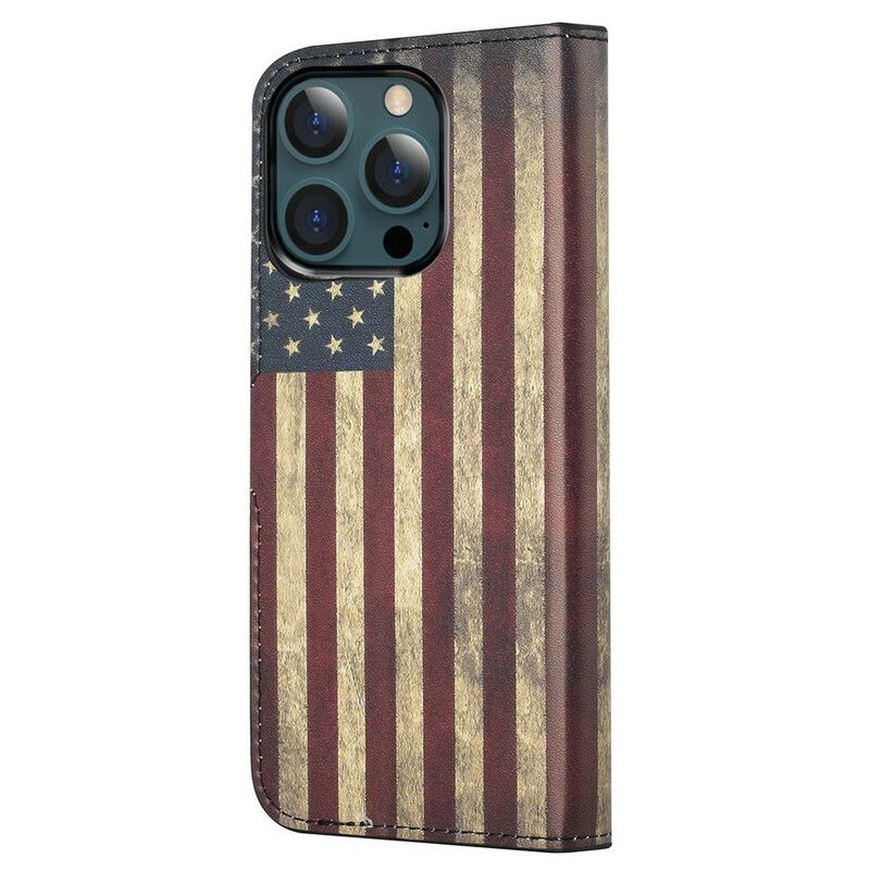 Lederhüllen Iphone 13 Pro Max Us-flagge