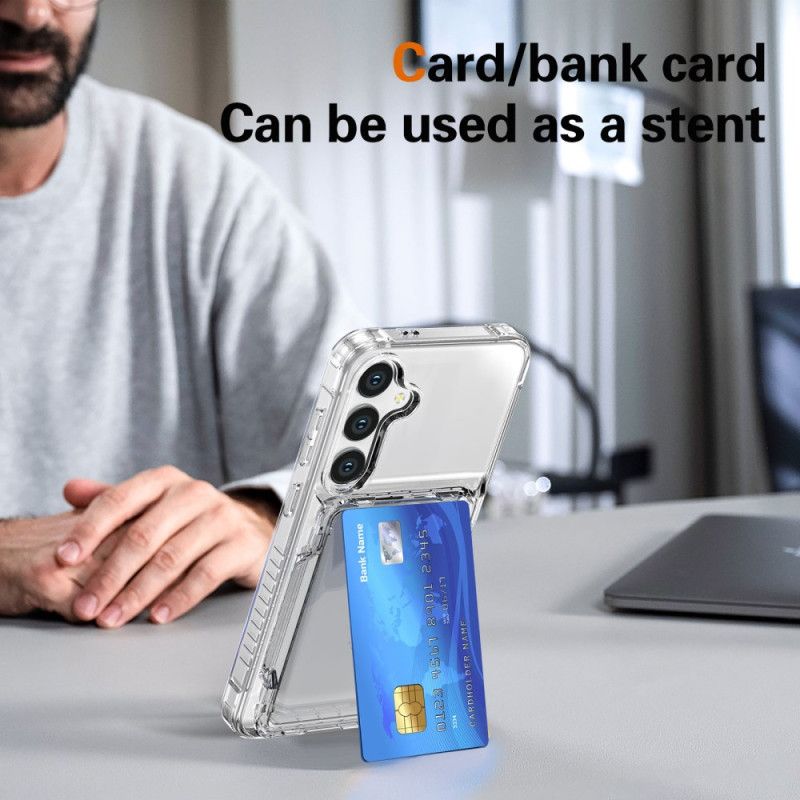Hülle Für Samsung Galaxy S26 Plus Transparenter Kartenhalter Mit Ständer