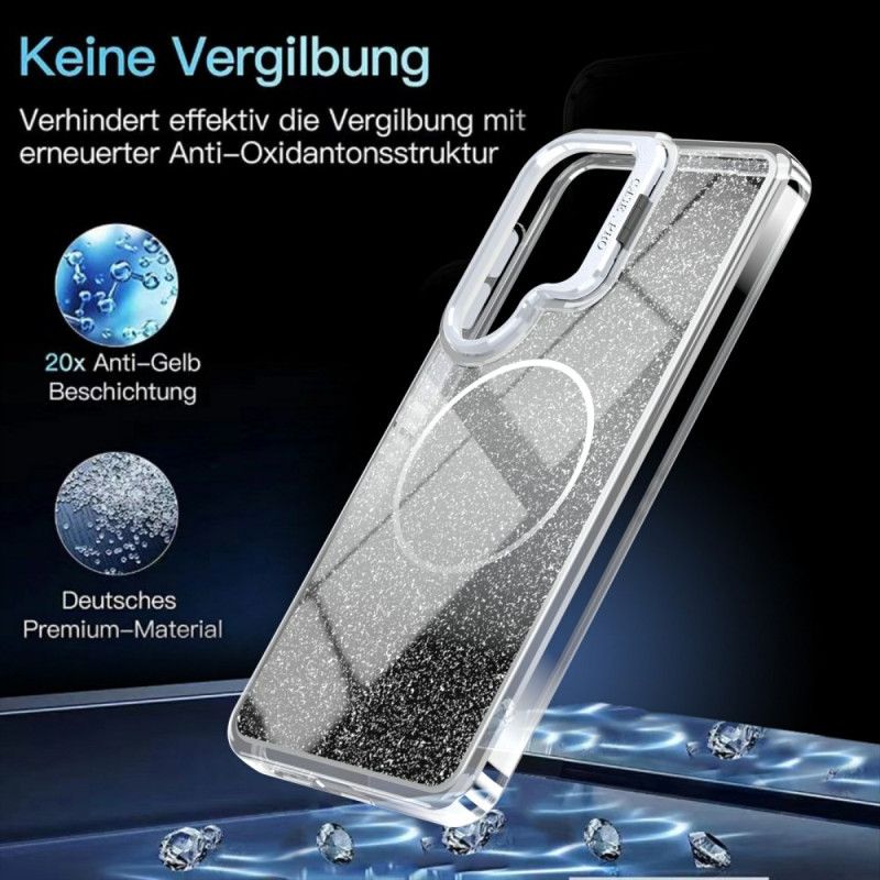 Hülle Samsung Galaxy S26 Plus Handyhülle Magnetischer Farbverlauf-glitzer Und Rückseite