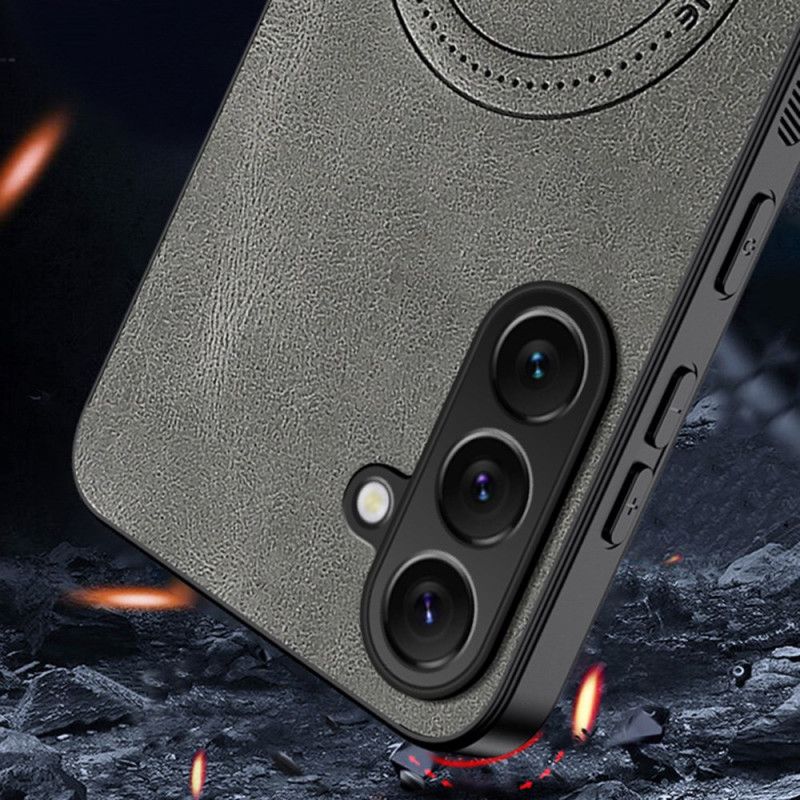 Hülle Samsung Galaxy S26 Plus Magnetisches Lederdesign