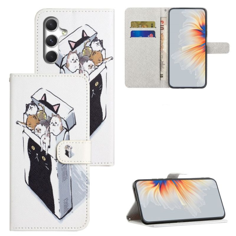 Lederhüllen Für Samsung Galaxy S26 Plus Katzen In Einer Box