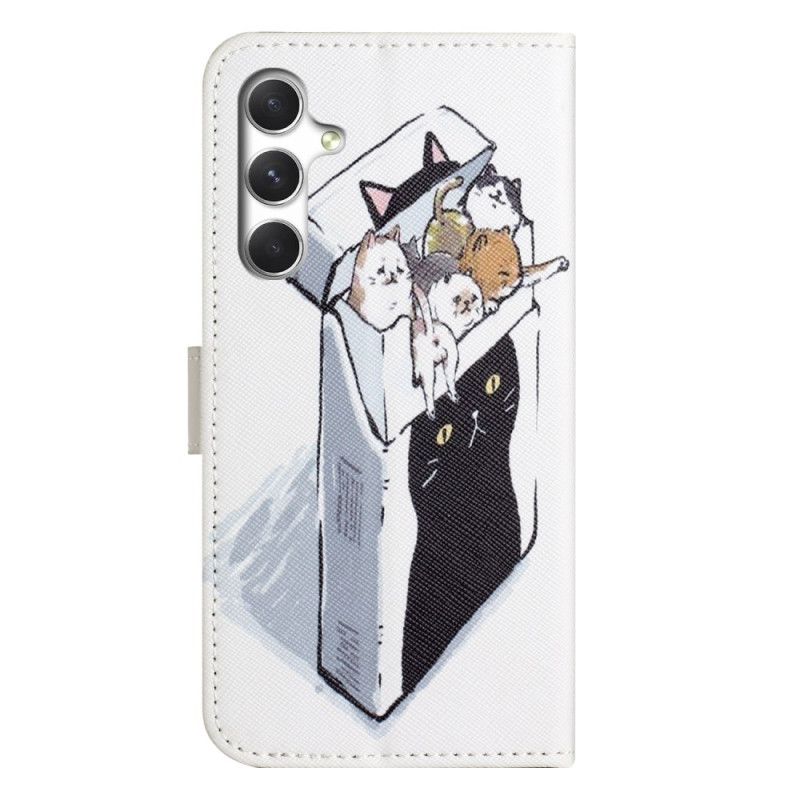 Lederhüllen Für Samsung Galaxy S26 Plus Katzen In Einer Box