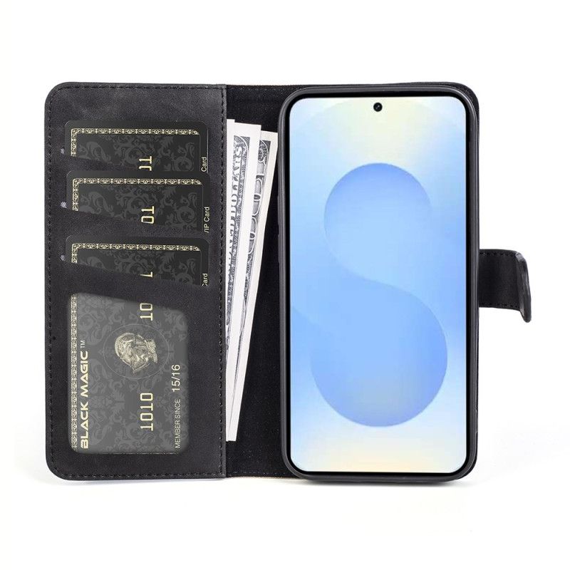 Lederhüllen Für Samsung Galaxy S26 Plus Zweifarbige Grafik