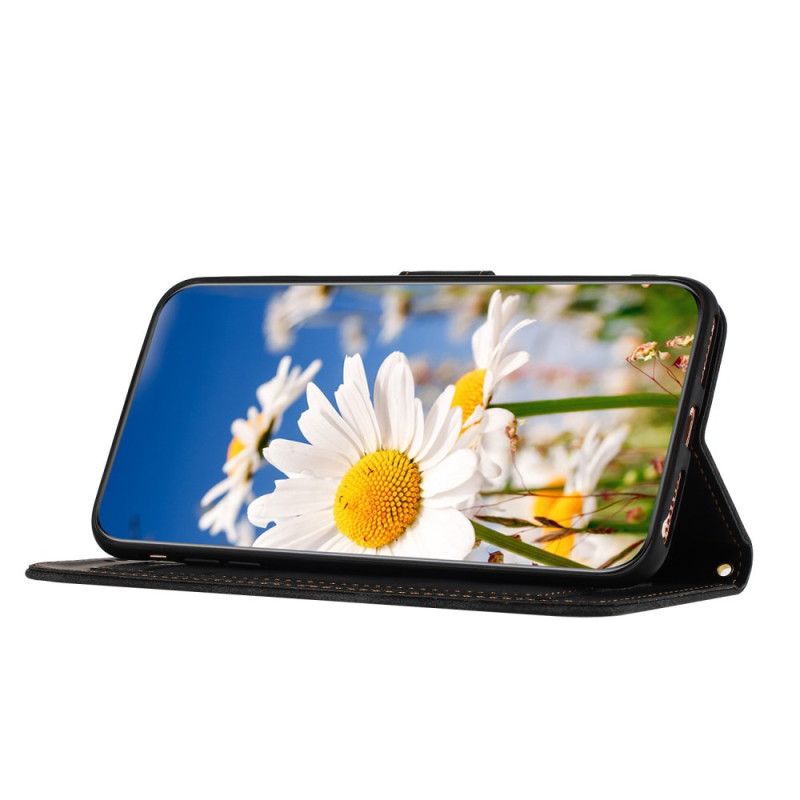 Lederhüllen Samsung Galaxy S26 Plus Blumenmuster Mit Riemen