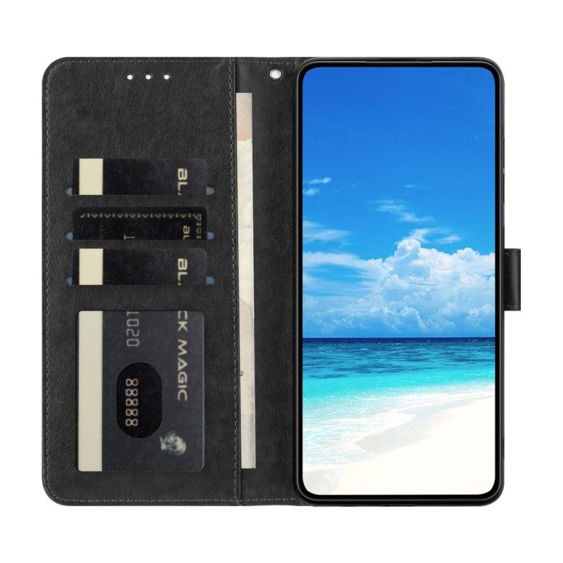 Lederhüllen Samsung Galaxy S26 Plus Handyhülle Barocker Schmetterling