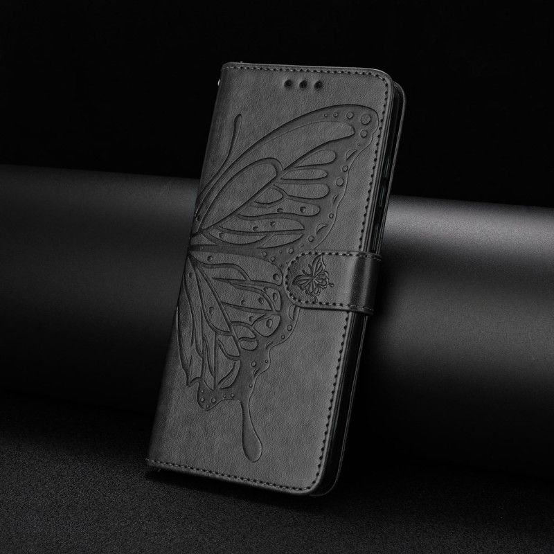 Lederhüllen Samsung Galaxy S26 Plus Handyhülle Barocker Schmetterling