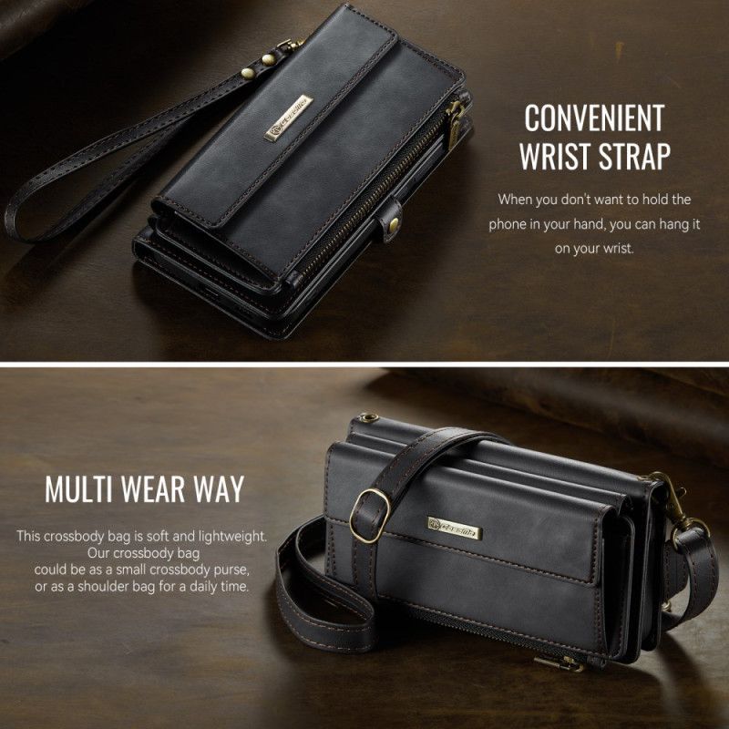 Lederhüllen Samsung Galaxy S26 Plus Handyhülle Caseme Rfid-schutz Und Schultergurt