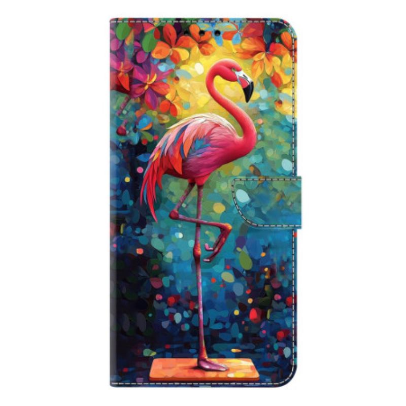 Lederhüllen Samsung Galaxy S26 Plus Handyhülle Flamingo-kunst