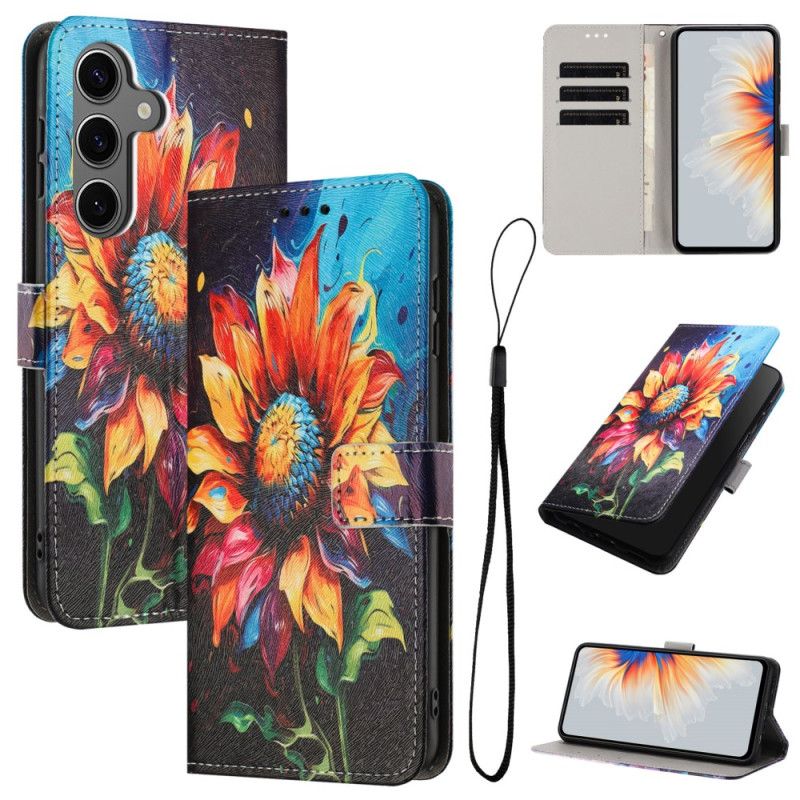 Lederhüllen Samsung Galaxy S26 Plus Handyhülle Sonnenblume