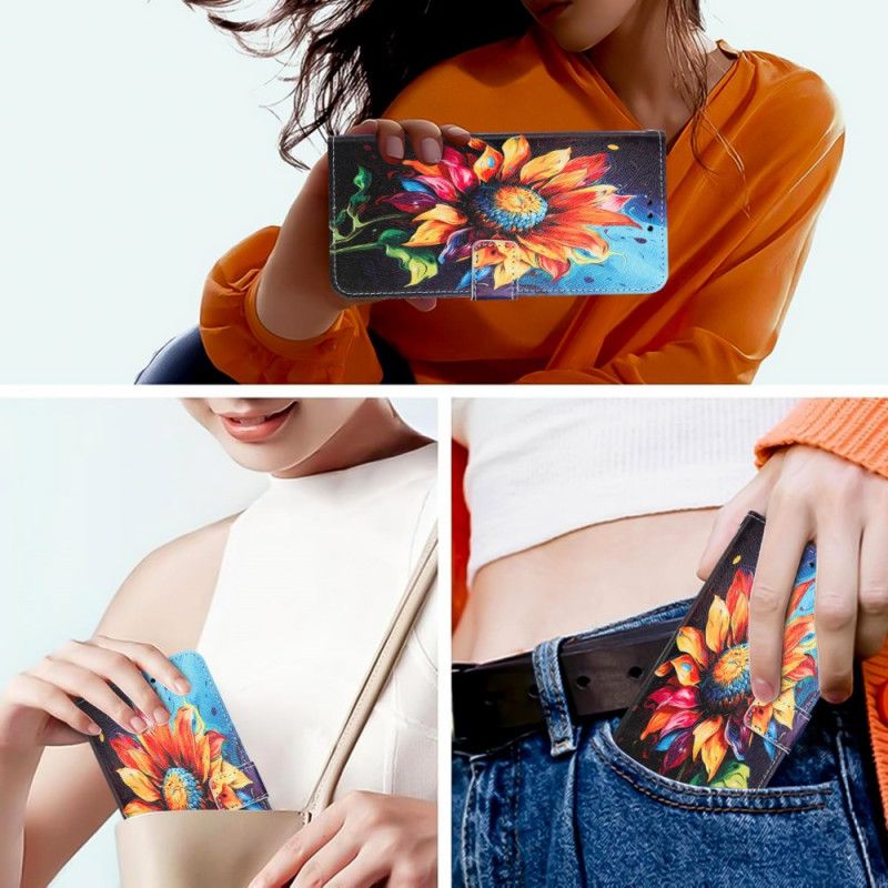 Lederhüllen Samsung Galaxy S26 Plus Handyhülle Sonnenblume