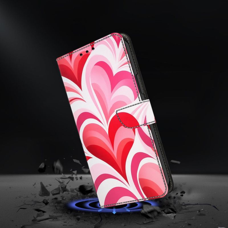 Lederhüllen Samsung Galaxy S26 Plus Herzmuster